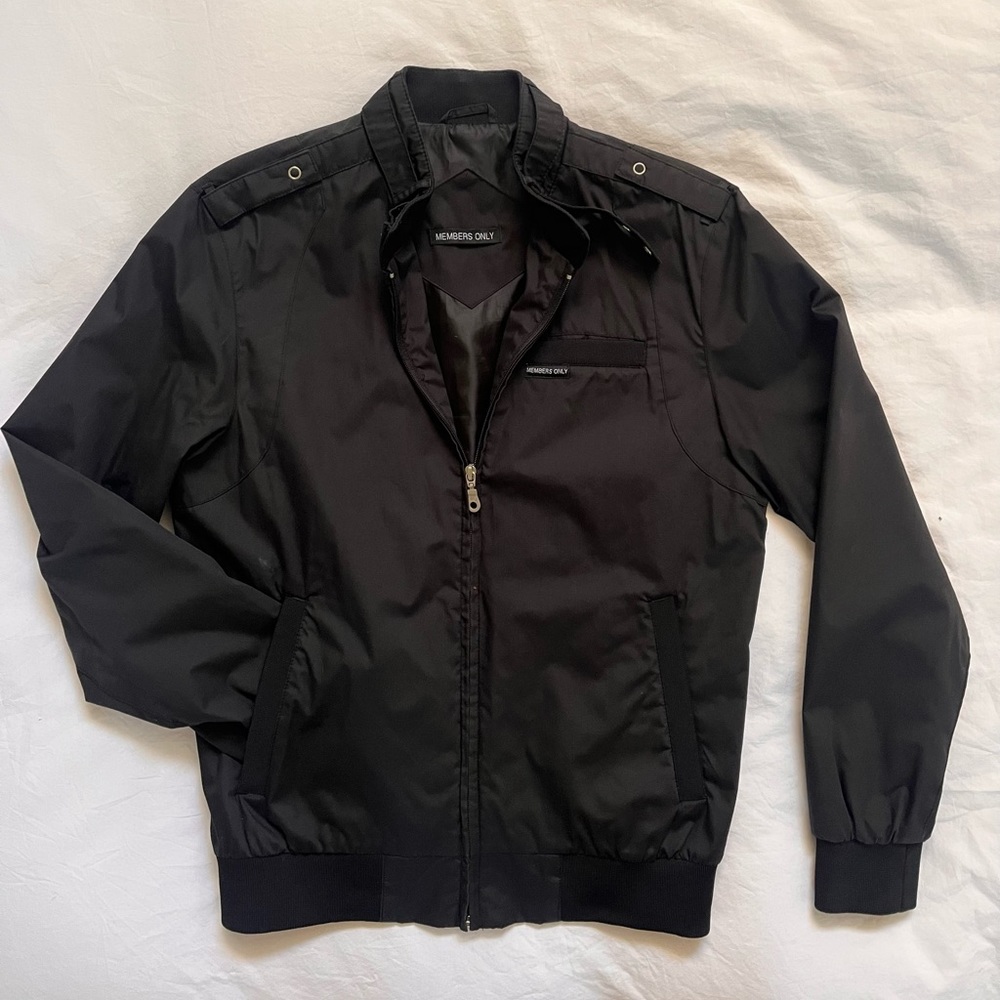 Black Members Only Bomber Jacket